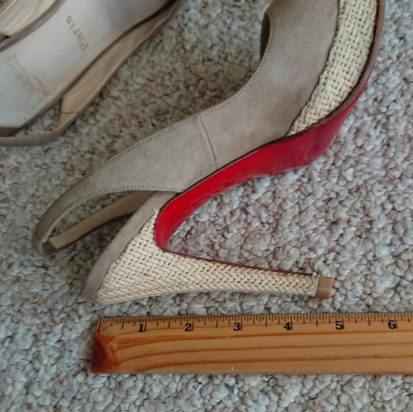 Christian Louboutin Tan Slingback Sandals